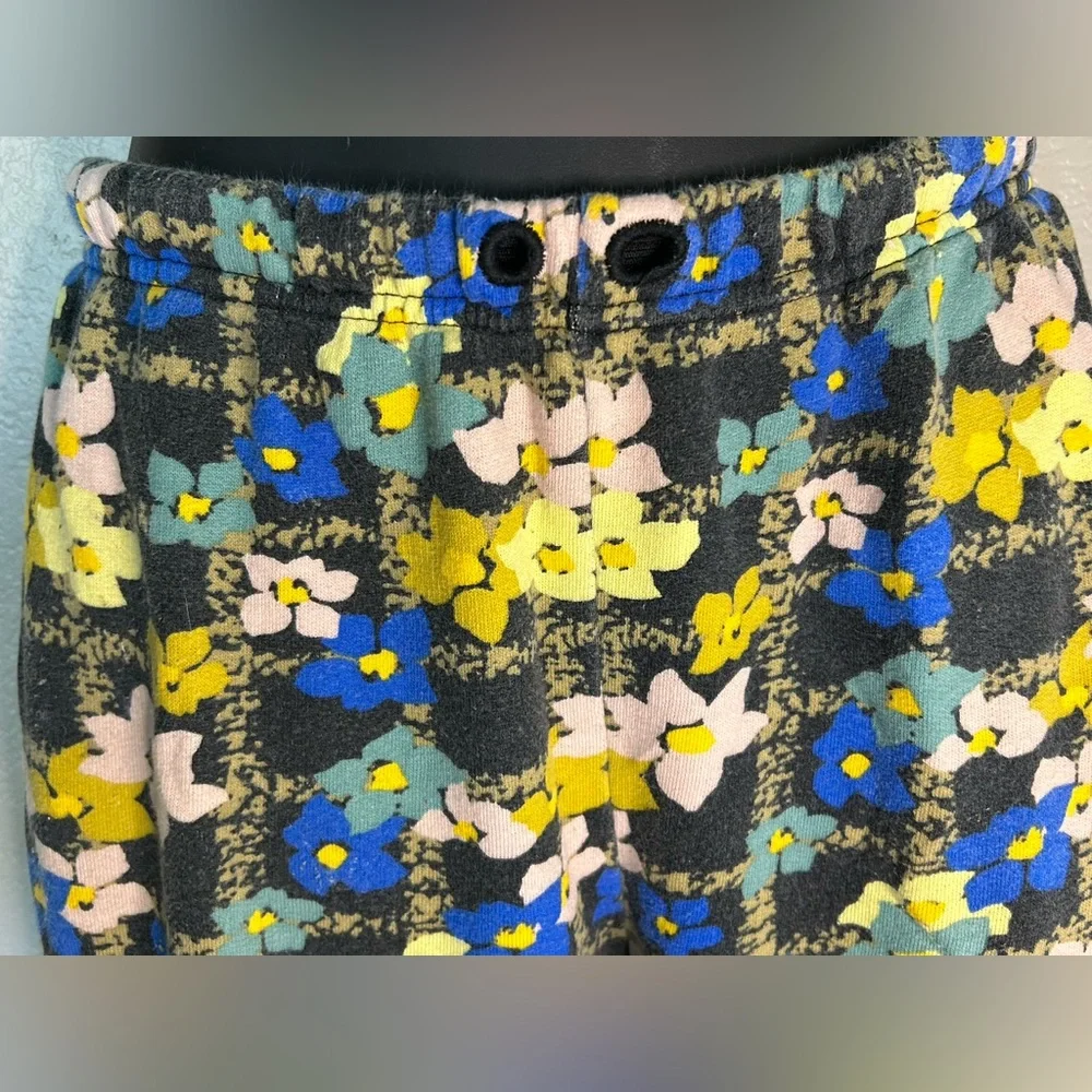 Nordstrom by Cristina Martinez Girls Jogger Sweat Pants Floral Elastic Pockets